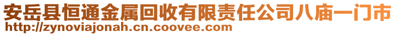 安岳县恒通金属回收有限责任公司八庙一门市