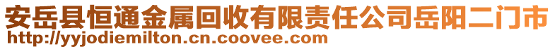 安岳縣恒通金屬回收有限責(zé)任公司岳陽(yáng)二門市