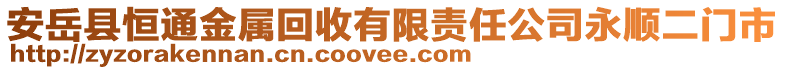 安岳縣恒通金屬回收有限責(zé)任公司永順二門市