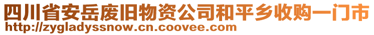 四川省安岳廢舊物資公司和平鄉(xiāng)收購一門市