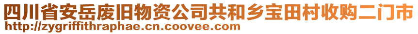 四川省安岳廢舊物資公司共和鄉(xiāng)寶田村收購(gòu)二門市