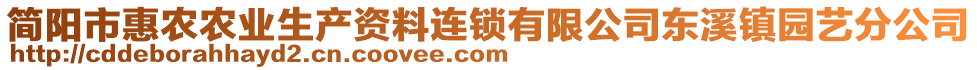 簡(jiǎn)陽(yáng)市惠農(nóng)農(nóng)業(yè)生產(chǎn)資料連鎖有限公司東溪鎮(zhèn)園藝分公司