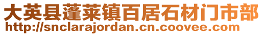 大英县蓬莱镇百居石材门市部