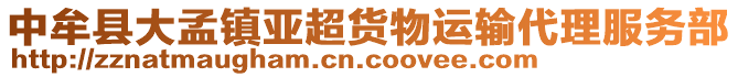 中牟縣大孟鎮(zhèn)亞超貨物運輸代理服務部