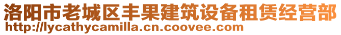 洛陽(yáng)市老城區(qū)豐果建筑設(shè)備租賃經(jīng)營(yíng)部