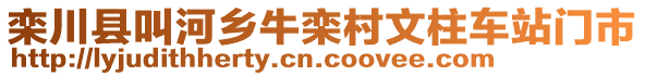 欒川縣叫河鄉(xiāng)牛欒村文柱車站門市