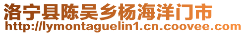 洛寧縣陳吳鄉(xiāng)楊海洋門市