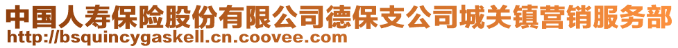 中國人壽保險股份有限公司德保支公司城關鎮(zhèn)營銷服務部