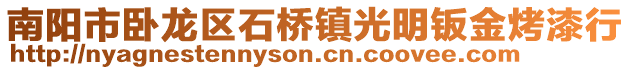 南陽市臥龍區(qū)石橋鎮(zhèn)光明鈑金烤漆行