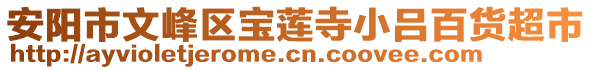 安陽市文峰區(qū)寶蓮寺小呂百貨超市