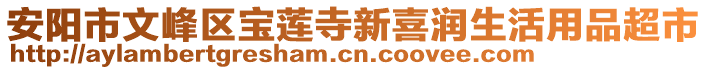 安陽市文峰區(qū)寶蓮寺新喜潤生活用品超市