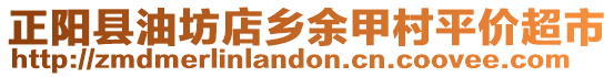 正陽縣油坊店鄉(xiāng)余甲村平價超市