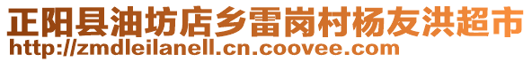 正陽縣油坊店鄉(xiāng)雷崗村楊友洪超市