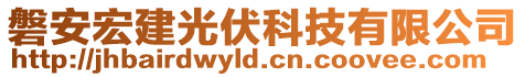 磐安宏建光伏科技有限公司