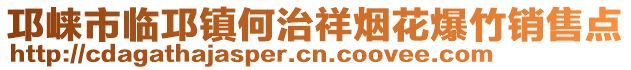 邛崍市臨邛鎮(zhèn)何治祥煙花爆竹銷售點