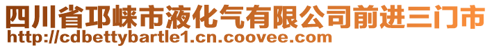 四川省邛崍市液化氣有限公司前進三門市