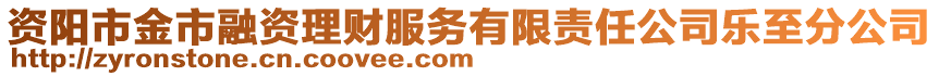 資陽市金市融資理財服務(wù)有限責(zé)任公司樂至分公司