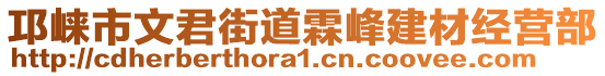 邛崍市文君街道霖峰建材經(jīng)營部