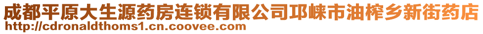 成都平原大生源藥房連鎖有限公司邛崍市油榨鄉(xiāng)新街藥店