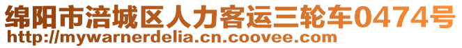 綿陽市涪城區(qū)人力客運三輪車0474號