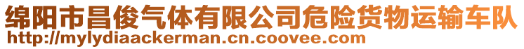 綿陽市昌俊氣體有限公司危險(xiǎn)貨物運(yùn)輸車隊(duì)