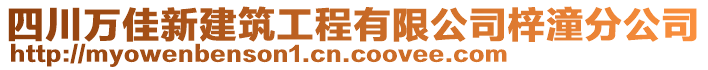 四川萬(wàn)佳新建筑工程有限公司梓潼分公司