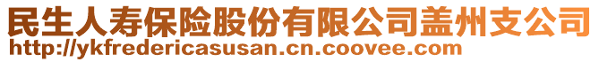 民生人壽保險股份有限公司蓋州支公司