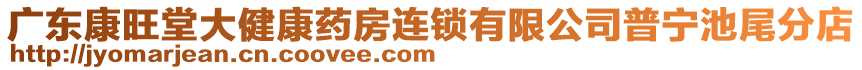 廣東康旺堂大健康藥房連鎖有限公司普寧池尾分店