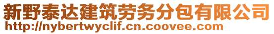 新野泰达建筑劳务分包有限公司