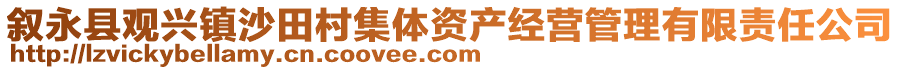 敘永縣觀興鎮(zhèn)沙田村集體資產(chǎn)經(jīng)營管理有限責任公司