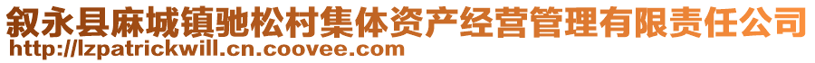 敘永縣麻城鎮(zhèn)馳松村集體資產(chǎn)經(jīng)營(yíng)管理有限責(zé)任公司