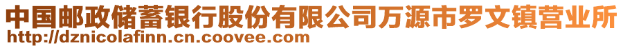 中國(guó)郵政儲(chǔ)蓄銀行股份有限公司萬(wàn)源市羅文鎮(zhèn)營(yíng)業(yè)所