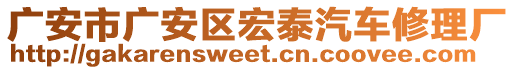 廣安市廣安區(qū)宏泰汽車(chē)修理廠