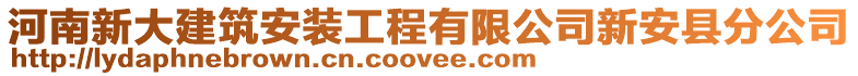 河南新大建筑安装工程有限公司新安县分公司