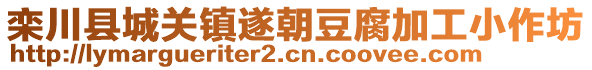 欒川縣城關(guān)鎮(zhèn)遂朝豆腐加工小作坊