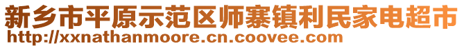 新乡市平原示范区师寨镇利民家电超市