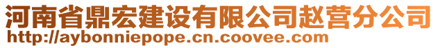 河南省鼎宏建設有限公司趙營分公司