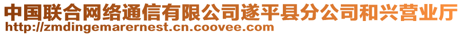 中國聯(lián)合網(wǎng)絡通信有限公司遂平縣分公司和興營業(yè)廳