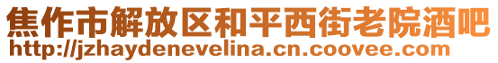 焦作市解放区和平西街老院酒吧