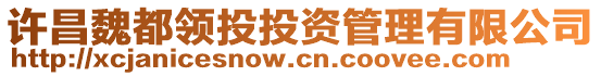 許昌魏都領(lǐng)投投資管理有限公司