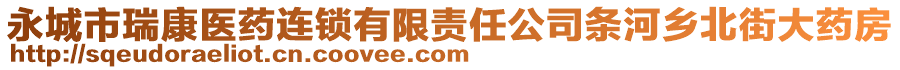 永城市瑞康醫(yī)藥連鎖有限責(zé)任公司條河鄉(xiāng)北街大藥房