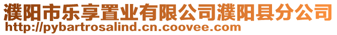 濮陽市樂享置業(yè)有限公司濮陽縣分公司