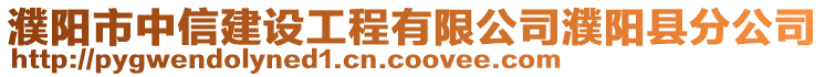 濮陽市中信建設工程有限公司濮陽縣分公司