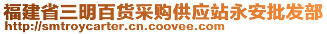 福建省三明百貨采購供應(yīng)站永安批發(fā)部