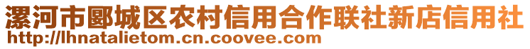 漯河市郾城區(qū)農(nóng)村信用合作聯(lián)社新店信用社