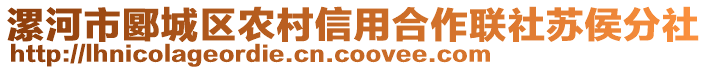 漯河市郾城区农村信用合作联社苏侯分社