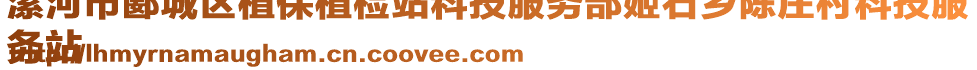 漯河市郾城区植保植检站科技服务部姬石乡陈庄村科技服
务站