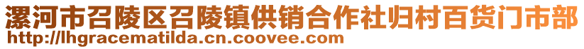 漯河市召陵區(qū)召陵鎮(zhèn)供銷合作社歸村百貨門市部