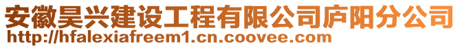 安徽昊興建設工程有限公司廬陽分公司