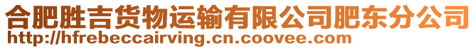 合肥勝吉貨物運(yùn)輸有限公司肥東分公司